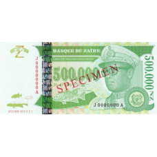 P78S Zaire - 500.000 N. Zaires Year 1996